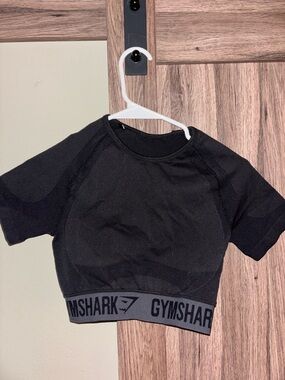 Gymshark Black Short-Sleeve Seamless Crop Top